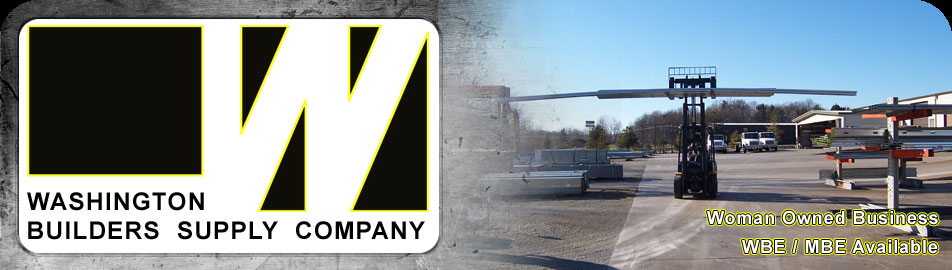 Washington Builders Supply Logo and Warehouse Image