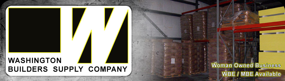 Washington Builders Supply Logo and Warehouse Image